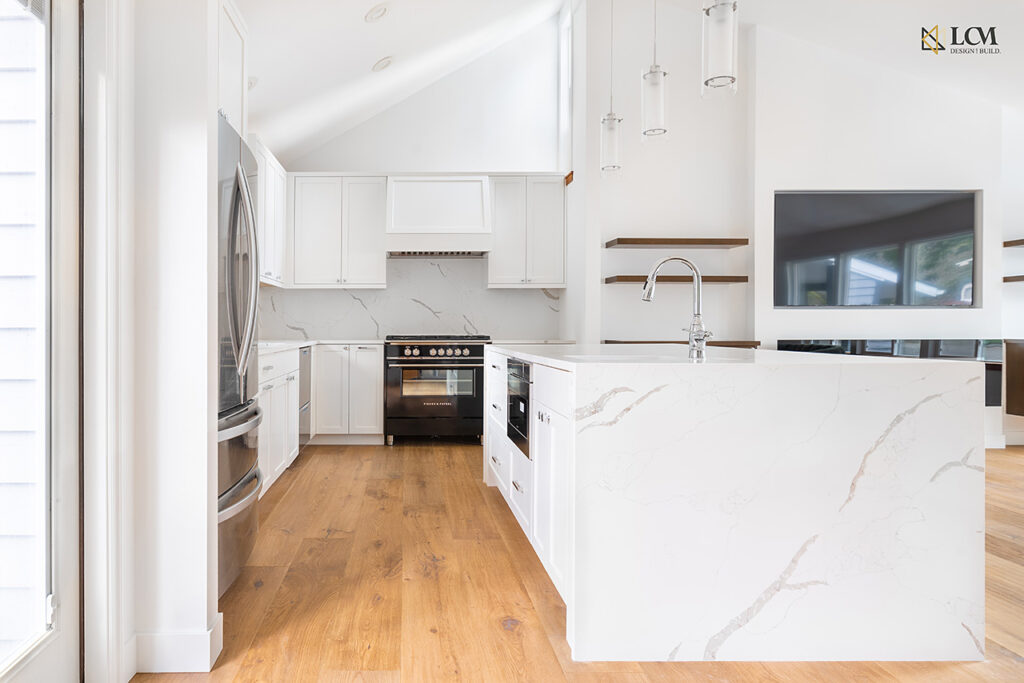 LCM Design and Build - Example of Client's Renovated Kitchen and Living Room