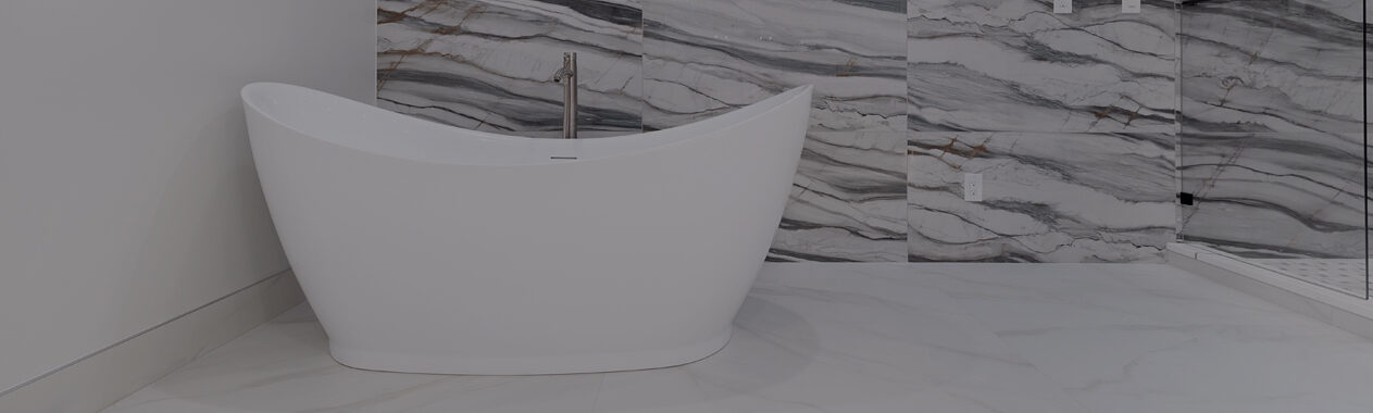 Copyright2025LCMDesignandBuild_Slide5BathroomExample LCM Design and Build - Example of Client's Bathroom Renovation with Standing Tub and Marble Throughout